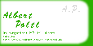 albert poltl business card